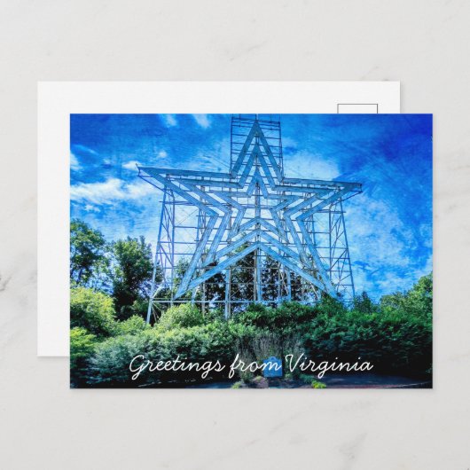 Roanoke Star Postcard Postkarte (Vorne/Hinten)