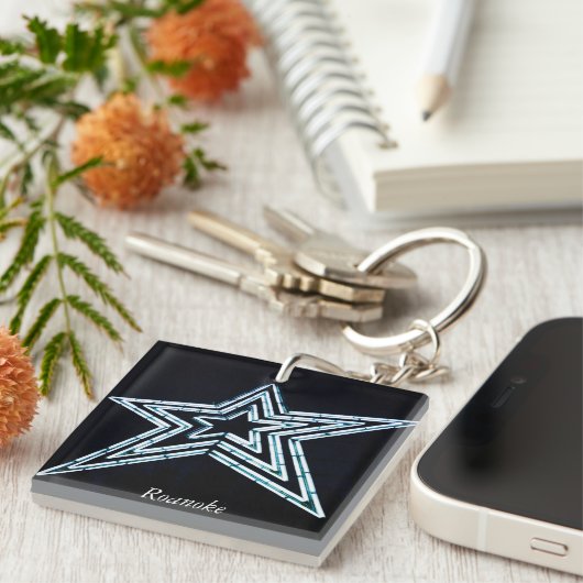 Roanoke-Stern-Schlüsselanhänger Schlüsselanhänger (Vorderseite rechts)