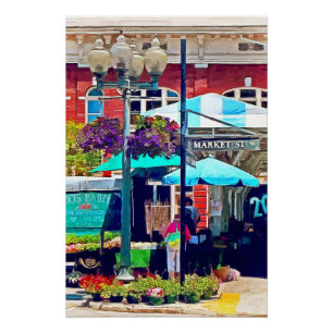 Roanoke VA - Markt-Straße Poster