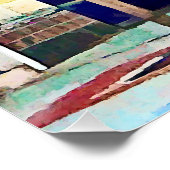 Roanoke VA Street mit Restaurant Poster (Ecke)