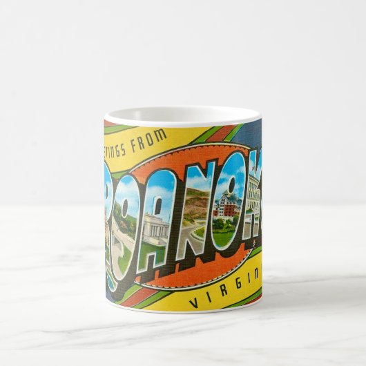  Roanoke, VA Vintage Mug Kaffeetasse (Mittel)