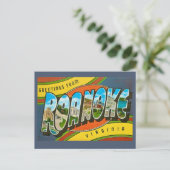  Roanoke, VA Vintage  Postkarte (Stehend Vorderseite)