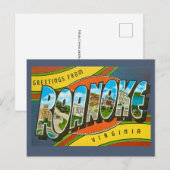  Roanoke, VA Vintage  Postkarte (Vorne/Hinten)
