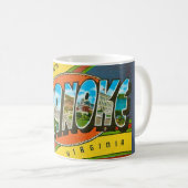 Roanoke, VA Vintage Tasse (VorderseiteRechts)