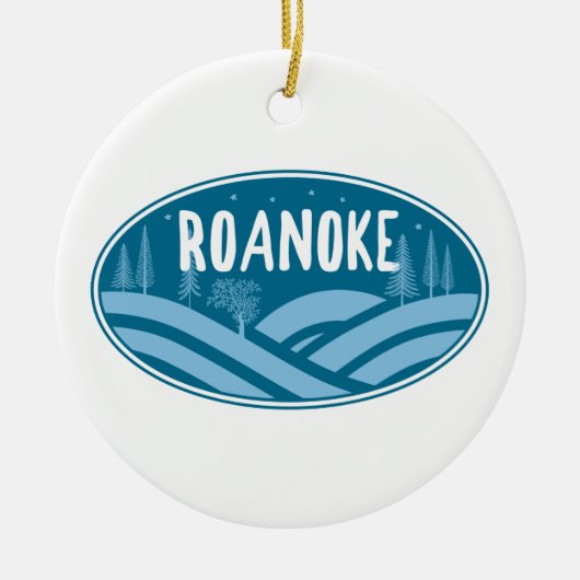 Roanoke Virginia Outdoor Keramik Ornament (Vorne)
