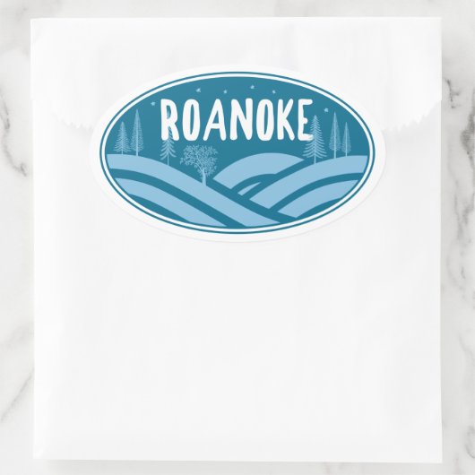 Roanoke Virginia Outdoor Ovaler Aufkleber (Tasche)