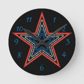 Roanoke Virginia Pride Mill Runde Wanduhr (Vorderseite)