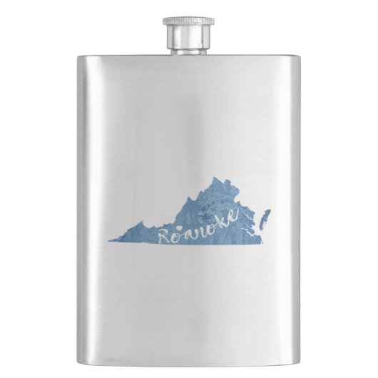 Roanoke Virginia Wood Grain Flachmann (Vorderseite)