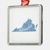 Roanoke Virginia Wood Grain Ornament Aus Metall (Links)