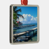 Roantan Beach, Honduras Ornament Aus Metall (Rechts)