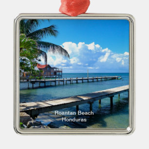 Roantan Beach, Honduras Ornament Aus Metall