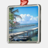 Roantan Beach, Honduras Ornament Aus Metall (Links)