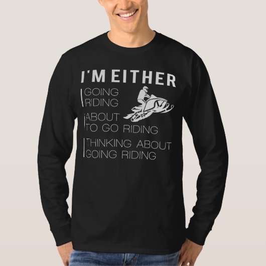 Roar and Ride: Funny Snowmobiling T - Shirt (Vorderseite)