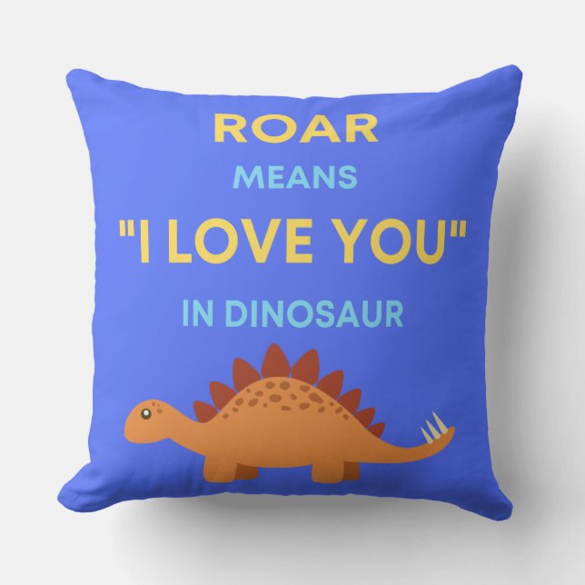 Roar bedeutet, dass ich Liebe Sie Square Cushion Kissen (Vorderseite)