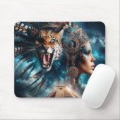 Roar des alten Jaguar-Kriegers Mousepad (Mit Mouse)