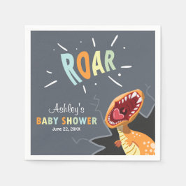 Roar Dinosaur Baby Dusche Dino Papier Napkins Boy Serviette