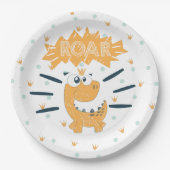ROAR Dinosaur Birthday Paper Plate Pappteller (Vorderseite)