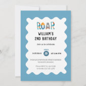 ROAR! Dinosaur Birthday Party Einladung (Rückseite)