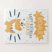 ROAR Dinosaur Happy Birthday personalized Puzzle (Horizontal)