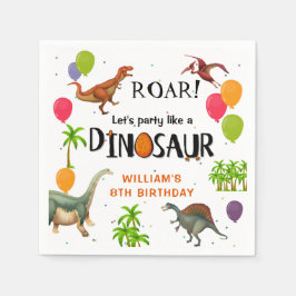 Roar Dinosaur Jungle Geburtstagsparty Paper Serviette