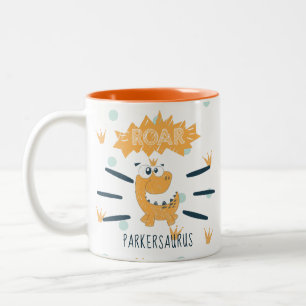 ROAR Dinosaurier Personalisiert Zweifarbige Tasse