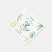 Roar Es ist ein Junge! Niedlich Dino Dinosaur Baby Serviette (Ecke)