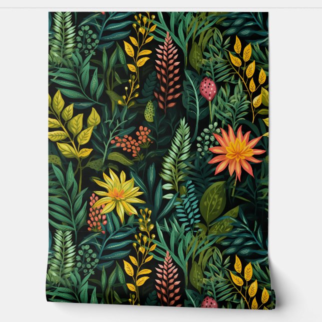 Roar & Exploration Rainforest Botanisch Tapete (Abrollen)