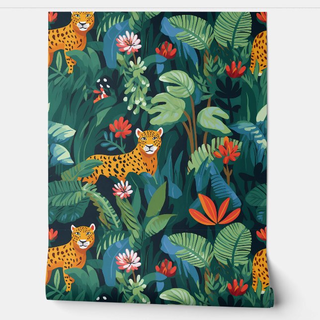 Roar & Exploration Rainforest Botanisch Tapete (Abrollen)