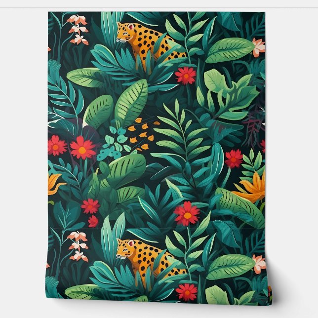 Roar & Exploration Rainforest Botanisch Tapete (Abrollen)