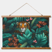 Roar & Exploration Rainforest Botanisch Wandteppich Mit Holzrahmen (Vorne)