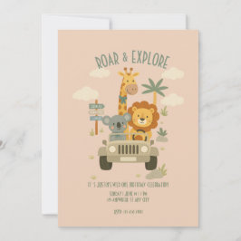 Roar & Explore – It's a Safari Birthday! Einladung