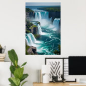 "Roar from Oove - Niagara Falls Elegance" Poster (Heimbüro)