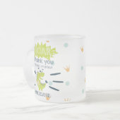 ROAR Green Dinosaur Geburtstag Gefallen Personalis Mattglastasse (Vorderseite Links)