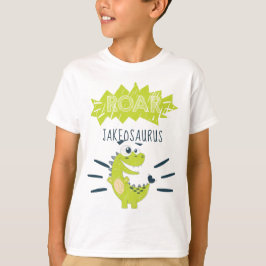 ROAR Green Personalisiert Dinosaur Geburtstag T-Shirt