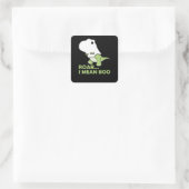 Roar I Gemein Boo Niedlich Kawaii Halloween T-Rex  Quadratischer Aufkleber (Tasche)