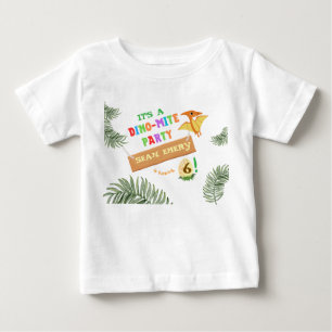 Roar in Color: Atemberaubender Dinosaurier Baby T-shirt