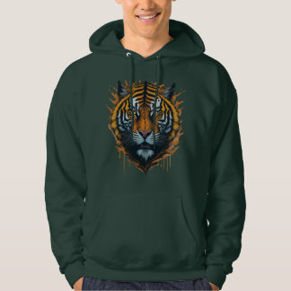 Roar in Rainbow: Ein mehrfarbiger Tiger Hoodie
