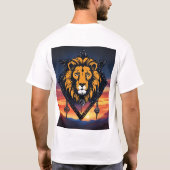 "Roar in Style: Lion Print T - Shirt" T-Shirt (Rückseite)