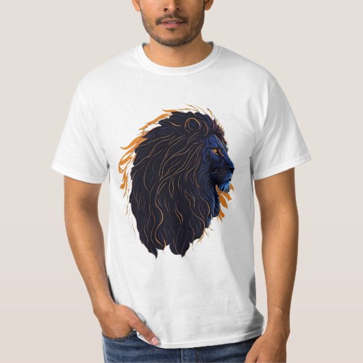 Roar in Style: Lion Vector Art T - Shirt Design (Vorderseite)
