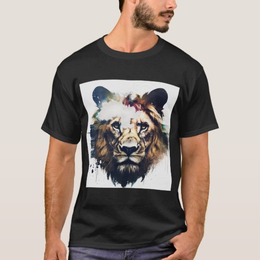 Roar in Style: Majestic Tiger Print T - Shirt (Vorderseite)