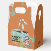 Roar It's a Boy T-Rex Baby Shower Geschenkschachtel (Geöffnet)