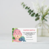 Roar It's a Dinosaur Girl Baby Shower Begleitkarte (Stehend Vorderseite)