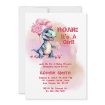 Roar It's a Girl T-Rex Baby Dinosaurier