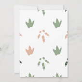 Roar It's a Girl T-Rex Baby Dinosaurier Einladung (Rückseite)