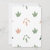 Roar It's a Girl T-Rex Baby Dinosaurier Einladung (Rückseite)