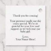 Roar It's a Girl T-Rex Baby Dinosaurier Pink Geschenkanhänger (Rückseite)