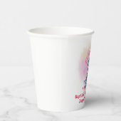 Roar It's a Girl T-Rex Baby Dinosaurier Pink Pappbecher (Rechts)