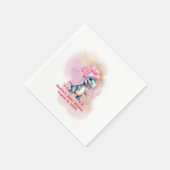 Roar It's a Girl T-Rex Baby Dinosaurier Pink Serviette (Ecke)