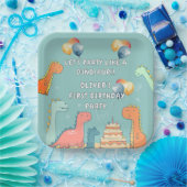 Roar Like a Dinosaur Boy 1st Birthday Party  Pappteller (Party)