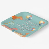 Roar Like a Dinosaur Boy 1st Birthday Party  Pappteller (Gewinkelt)